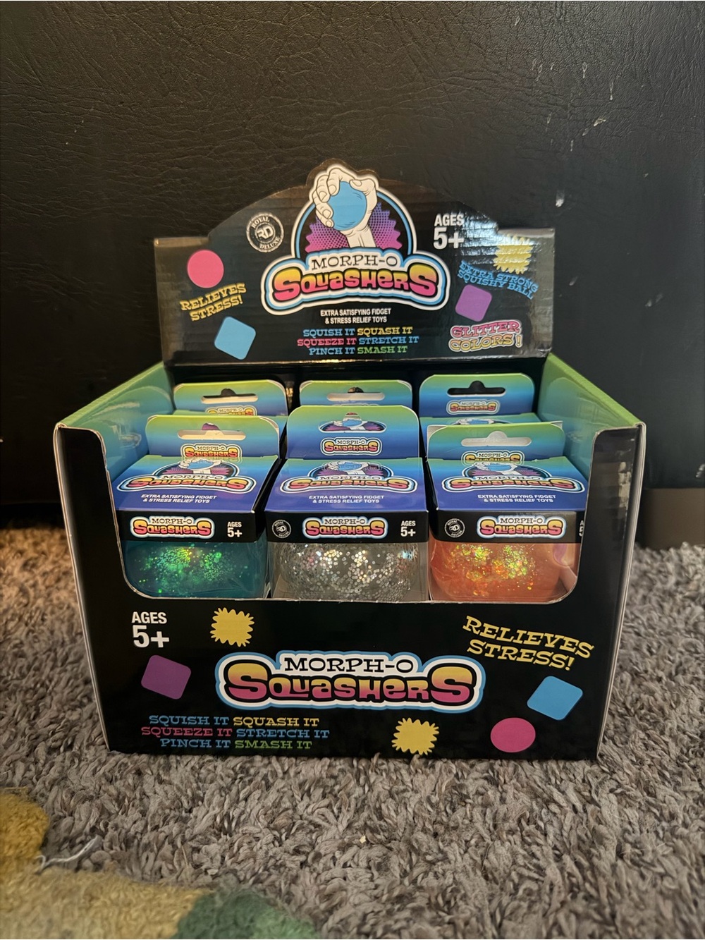Morph-O Squashers Extra Strong Squishy Ball - Glitter - 1 Random Color Fidget